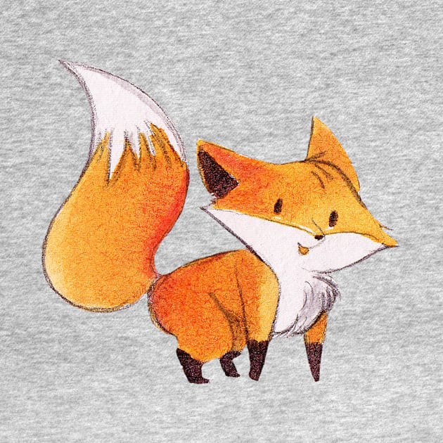Cute Watercolor Fox by saradaboru